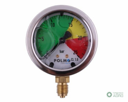 Manometr glicerynowy M63 0-25 bar gwint M12x1.5 dolne przyłącze. obudowa kwasoodporna. Opryskiwacz POLMO