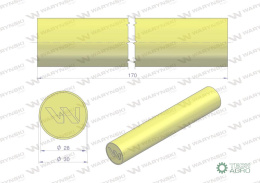 Amortyzator poliuretanowy walec 30x170 WARYŃSKI ( sprzedawane po 4 )