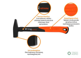 Młotek ślusarski z trzonkiem fiberglass 300 g Extreme / TEGER