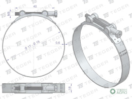 Opaska zaciskowa GBS 17-19 (obejma W1 - stal ocynkowana) szerkość 18mm TEGER ( sprzedawane po 10 )