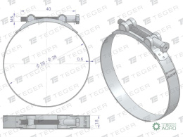 Opaska zaciskowa GBS 26-28 (obejma W1 - stal ocynkowana) szerkość 18mm TEGER ( sprzedawane po 10 )