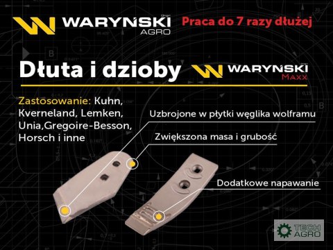 Redlica agregatu podorywkowego 1738000000 Gruber z węglikiem wolframu WARYŃSKI MAXX Redlica agregatu podorywkowego 1738000000 Gruber z węglikiem wolframu WARYŃSKI MAXX