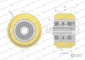Rolka podporowa PU 90x38x12 zastosowanie 08800314 Grimme WARYŃSKI