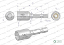 Nasadka 10mm z uchwytem narzędziowym do wkretarki długość 48 mm Waryński