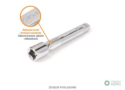Przedłużka do nasadek 3/8" 75 mm / TEGER Przedłużka do nasadek 3/8" 75 mm / TEGER