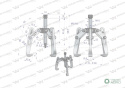 Ściągacz do łożysk trójramienny 15-80 Waryński