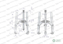 Ściągacz do łożysk tójramienny 25-200 Waryński