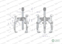 Ściągacz do łożysk trójramienny typ S 20 -110 Waryński