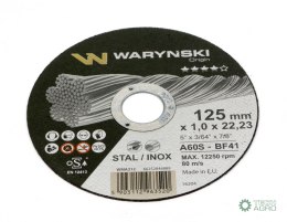 Tarcza do cięcia metalu 125 x1.0 x22.23 mm Waryński (sprzedawane po 5 szt w op 5 szt)