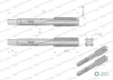Gwintowniki komplet 2 szt do gwintu metrycznego drobnozwojowego DIN2181 M10X1.25 Waryński
