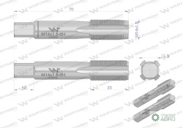 Gwintowniki komplet 2 szt do gwintu metrycznego drobnozwojnego DIN2181 M14X1.5 Waryński