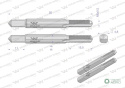 Gwintowniki komplet 2 szt do gwintu metrycznego drobnozwojnego DIN2181 M5X0.5 Waryński