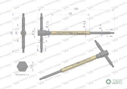 Klucz T ze spinnerem HEX 2.5 mm Waryńsk i