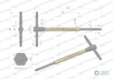 Klucz T ze spinnerem HEX 3.5 mm Waryńsk i