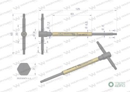 Klucz T ze spinnerem HEX 3 mm Waryński
