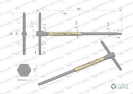 Klucz T ze spinnerem HEX 4.5 mm Waryńsk i