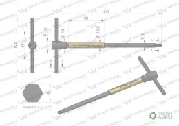 Klucz T ze spinnerem HEX 6 mm Waryński