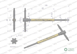 Klucz T ze spinnerem TORX T10 Waryński