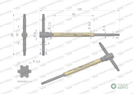 Klucz T ze spinnerem TORX T15 Waryński