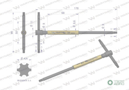 Klucz T ze spinnerem TORX T25 Waryński