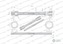 Klucz krzyżakowy do kół 27 x 32mm wzmocniony wkladany uchwyt Waryński