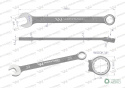 Klucz płasko-oczkowy 23 mm. CrV standar d ASME B107-2010 Waryński