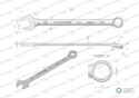 Klucz płaskooczkowy extra długi 33mm dł 471mm standard ASME B107.9M Waryński