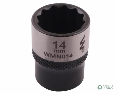 "Nasadka dwunastokątna 1/4"". 14 mm. CrV 0BV30. DIN 3124. Waryński