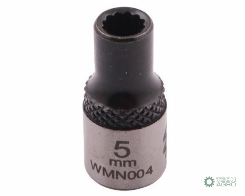 "Nasadka dwunastokątna 1/4"". 5 mm. CrV5 BV30. DIN 3124. Waryński "Nasadka dwunastokątna 1/4"". 5 mm. CrV5 BV30. DIN 3124. Waryński