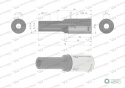 "Nasadka sześciokątna 1/2"". 9 mm. długa CrV50BV30. DIN 3124. Waryński