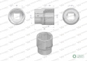 "Nasadka sześciokątna 3/4"". 38 mm. CrV5 BV30. DIN 3124. Waryński