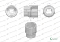 "Nasadka sześciokątna 3/4"". 40 mm. CrV5 BV30. DIN 3124. Waryński