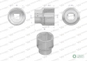 "Nasadka sześciokątna 3/4"". 46 mm. CrV5 BV30. DIN 3124. Waryński