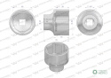 "Nasadka sześciokątna 3/4"". 60 mm. CrV5 BV30. DIN 3124. Waryński