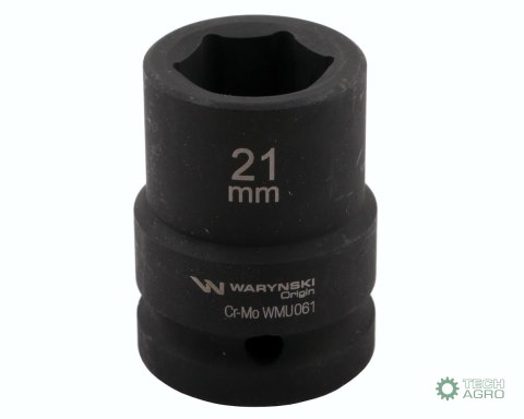 Nasadka udarowa sześciokątna 3/4". 21 mm. CrMo. DIN 3129. Waryński Nasadka udarowa sześciokątna 3/4". 21 mm. CrMo. DIN 3129. Waryński