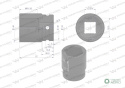 Nasadka udarowa sześciokątna 3/4". 32 mm. CrMo. DIN 3129. Waryński