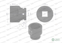 Nasadka udarowa sześciokątna 3/4". 40 mm. CrMo. DIN 3129. Waryński