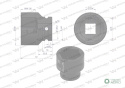 Nasadka udarowa sześciokątna 3/4". 41 mm. CrMo. DIN 3129. Waryński