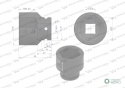 Nasadka udarowa sześciokątna 3/4". 43 mm. CrMo. DIN 3129. Waryński