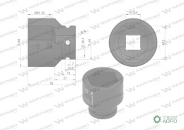 Nasadka udarowa sześciokątna 3/4