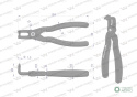 Specjalistyczne szczypce do pierścieni osadczych 127 mm wewnętrzne wygięte Waryński