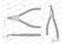 Szczypce do pierścieni osadczych 240 mm zewnętrzne wygięte Waryński