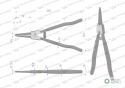 Szczypce do pierścieni osadczych 300 mm zewnętrzne proste Waryński