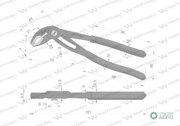 Szczypce do rur szybkonastawne 180mm. z akres szczęk 42 mm Waryński