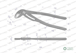 Szczypce do rur szybkonastawne 300mm. z akres szczęk 70 mm Waryński