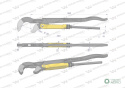 Szczypce nastawne szwedzkie do rur szczęki typ S o rozstawie max 55mm długość 420mm Waryński