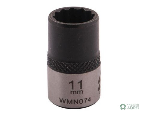 "Nasadka dwunastokątna 3/8"". 11 mm. CrV 0BV30. DIN 3124. Waryński