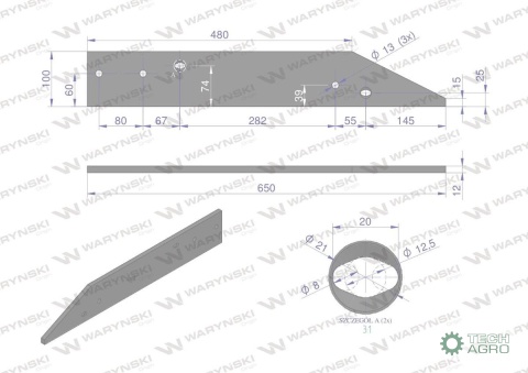 PŁOZA K OVERUM XS,XU LEWA WARYŃSKI
