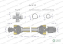 Wał przegubowo-teleskopowy 1010-1560mm 460Nm sprzęgło zapadkowe CE seria 3R WARYŃSKI