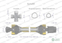 Wał przegubowo-teleskopowy 1010-1560mm 830Nm sprzęgło zapadkowe 1200 Nm CE 2020 seria 6R Waryński